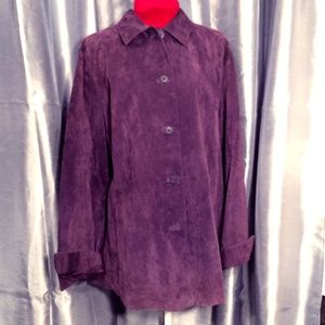 Purple Genuine Suede Jacket